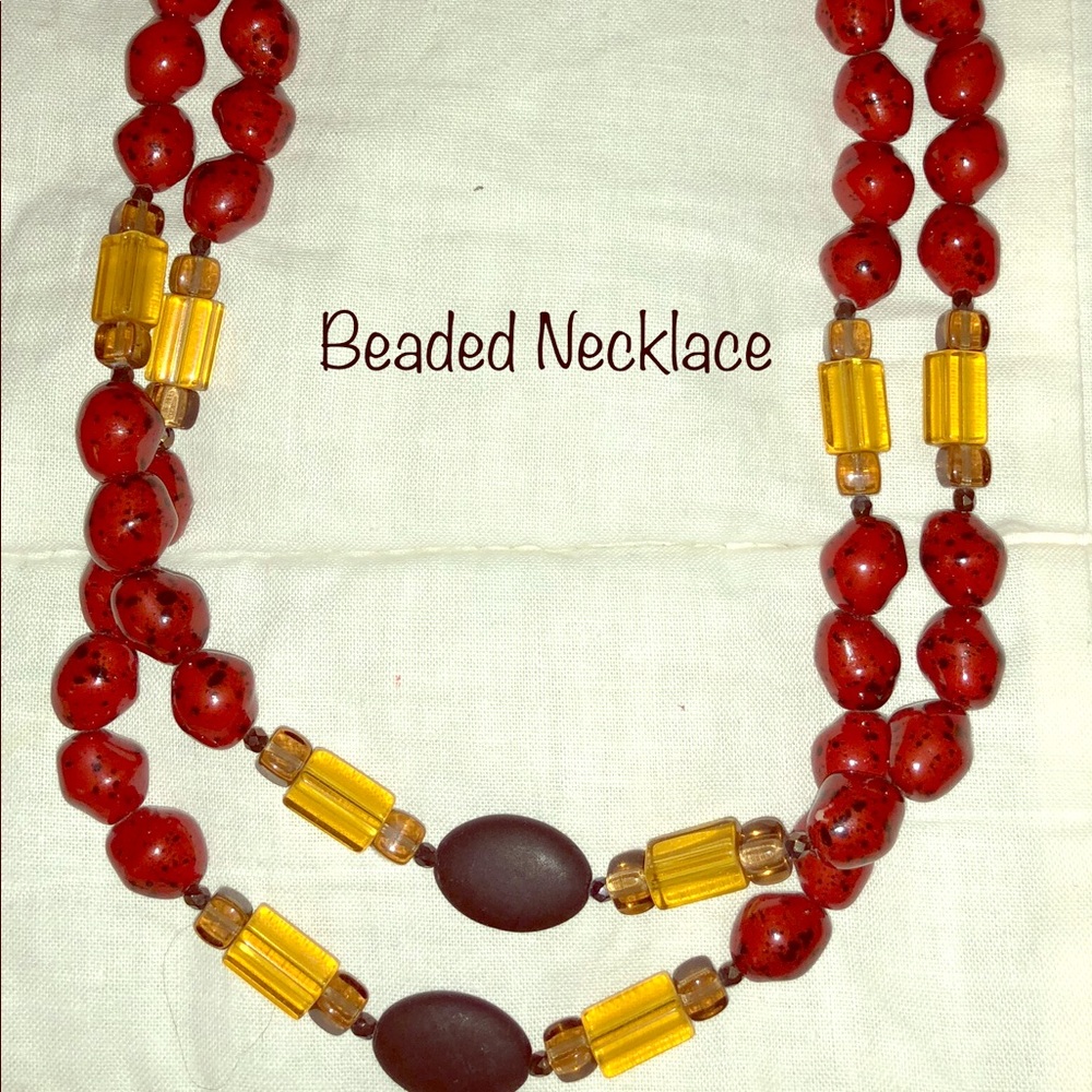Multi-beaded necklace